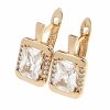 exclusive swarovski gold-plated earrings
